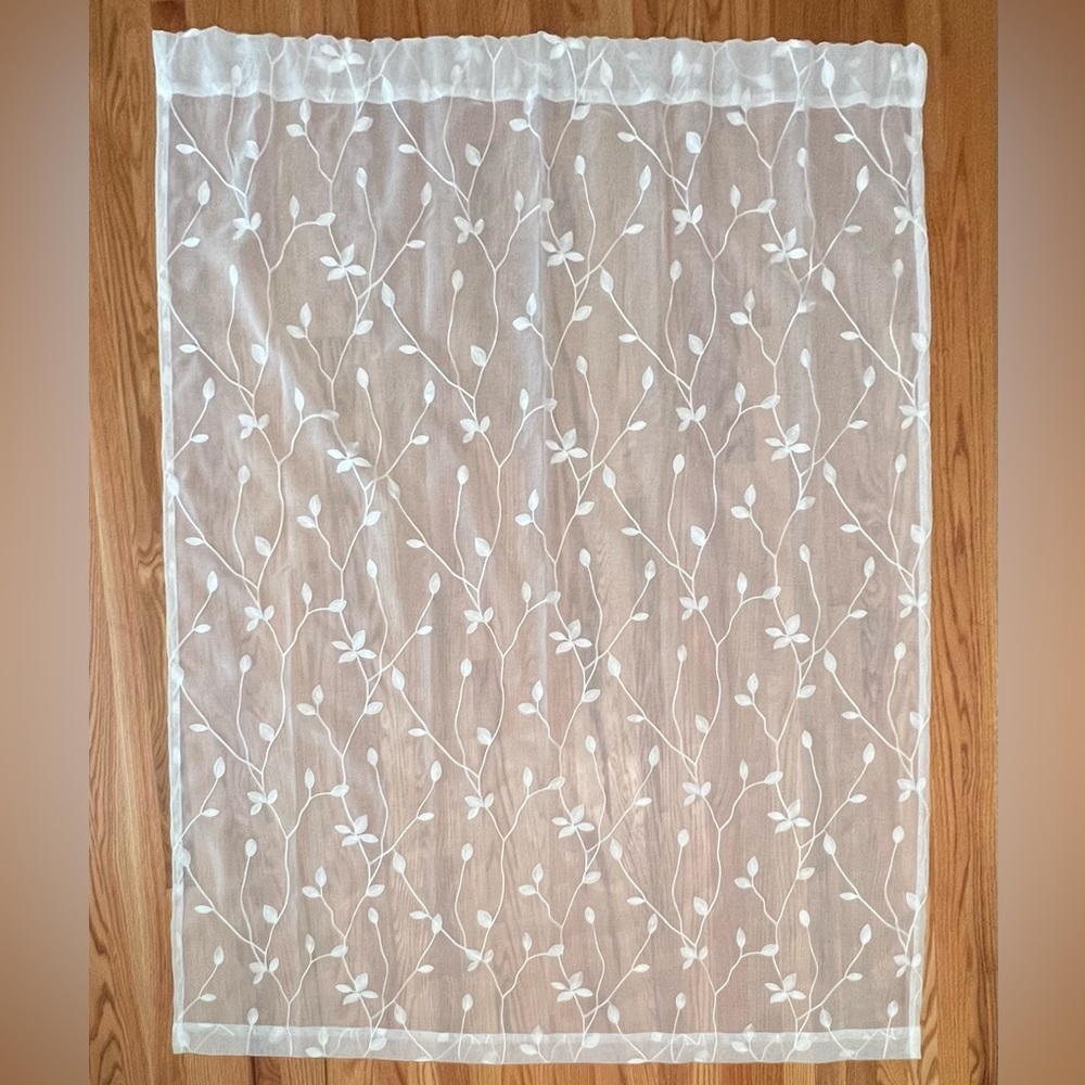 Flower & Vine Sheer Curtains (Set of 2)